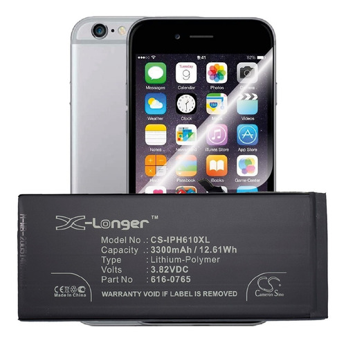 Hidrogel + Bateria P/ iPhone 6 Plus 3300 Mah Extra Carga