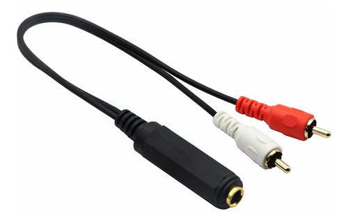 Cgtime Cable Divisor 0.250 In 2 Rca Trs Dama Dual Estereo