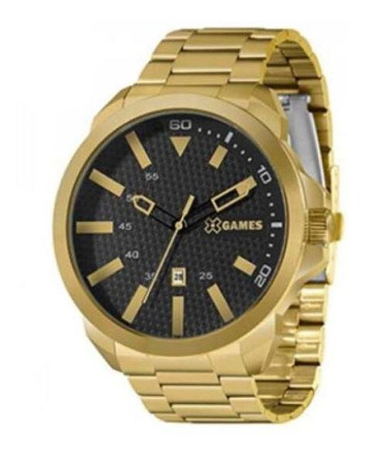 Relógio X-games Masculino Grande Dourado Xmgs1034 P1kx
