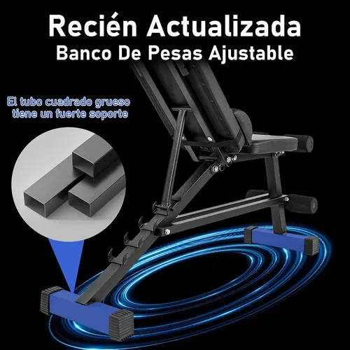Banco para ejercicio Banco De Pesas Gimnasio multiposiciones Plegable Ajustable Multifunciional