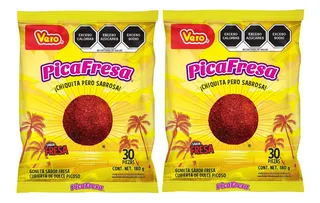 2 Gomitas Vero Pica Fresa Confitadas Con Chile 180 Gr