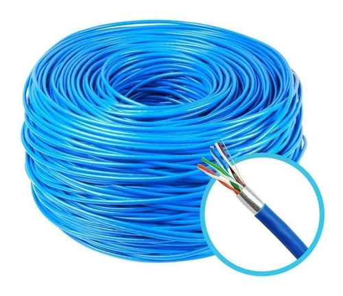 Cabo De Rede 50 Mts Cat5e Blindado Preto, Azul Ou Branco