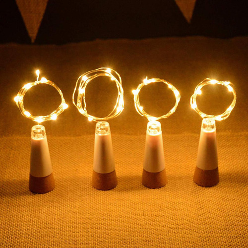2 Luces De Corcho, Lámpara Led Usb Para Cálido