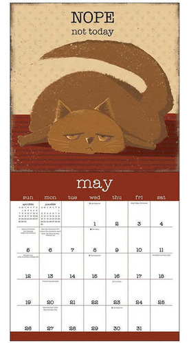 Calendario De Pared «un Año De Gatos Sarcásticos 2024», Rega