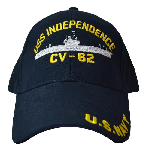 Eagle Crest Uss Independence Cv-62 Gorra De Perfil Bajo Azul