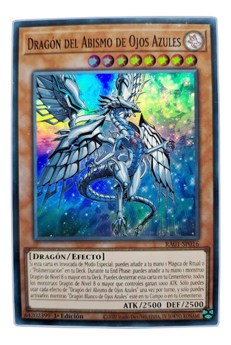 Yugi-oh! Blue-eyes Abyss Dragon Ra01-en016 Super