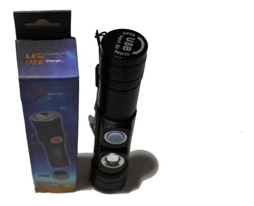 Lantena Profissional Tatica Led T6 980000w Recarregavel Usb Cor da lanterna Preto