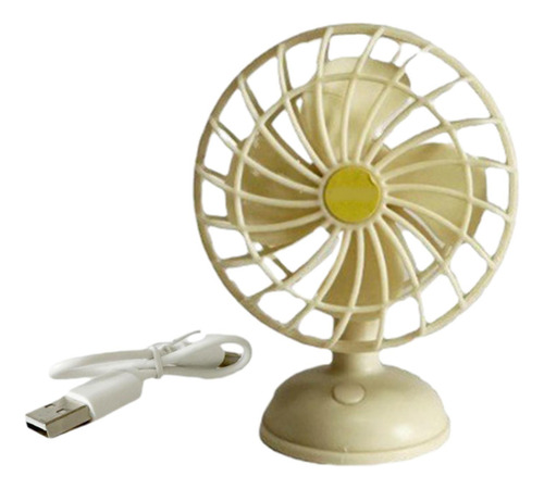 1:12 Casa De Muñecas Ventilador Eléctrico Usb Amarillo