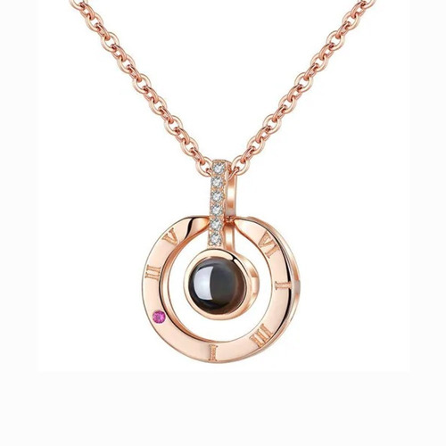 Imagen 6 de 10 de Collar Te Amo 100 Idiomas + Cajita De Regalo