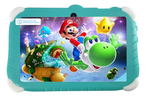 Mario Bros Tablet 7¨ Hd Android 13 32gb Y 2gb Ram Aqua Color Agua