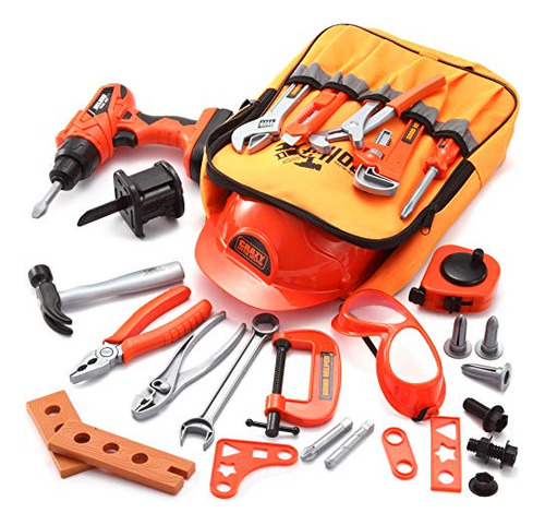 Joyin Juego De Herramientas 32 Piezas Con Mochila, Taladro