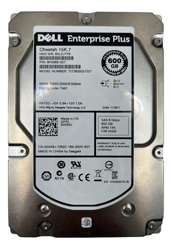 Hd Sas 600gb Dell ST3600057SS Equallogic Cheetah 15k.7 00vx8j Fw En03 Prateado
