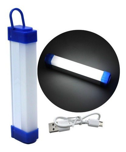 Lampara De Emergencia Tubo Led Recargable Micro Usb 20w 17cm