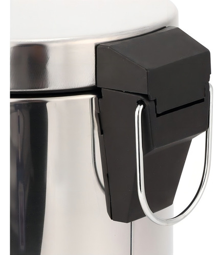 Lixeira Cesto Lixo 12l Inox Pedal E Balde Cozinha Banheiro Cor Cinza