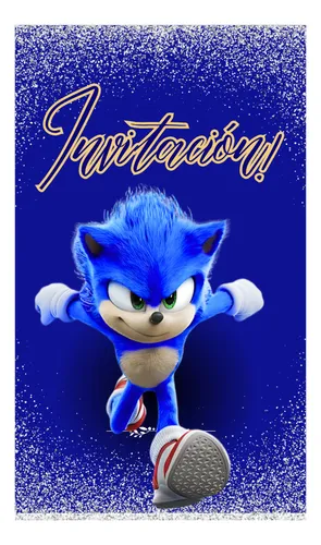 Invitación Animada De Cumpleaños Sonic Azul