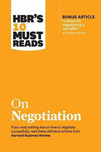 Book : Hbrs 10 Must Reads On Negotiation (with Bonus Articl