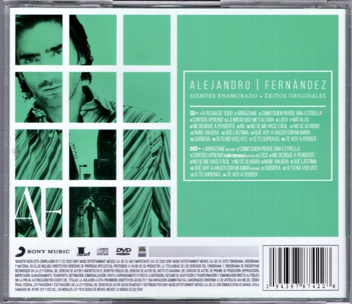 Alejandro Fernandez - Siempre Enamorado - Disco Cd + Dvd