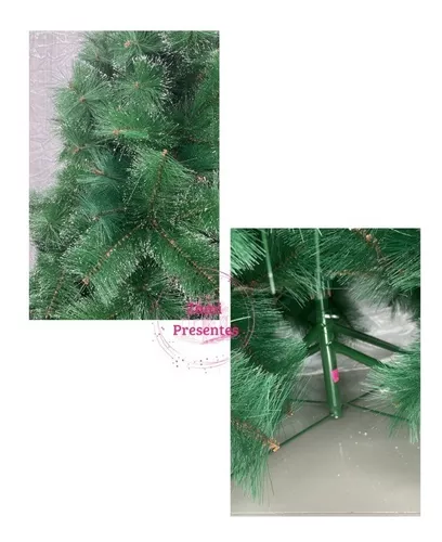 Árvore De Natal Verde Com Neve Luxo 1.50m 260 Galhos A0615m