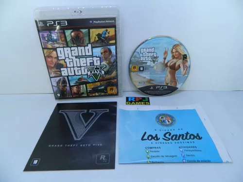 gta 5 ps3 midia fisica com mapa