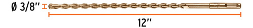 Broca Sds Plus Concreto 3/8'' X 12 30cms 11275 Truper