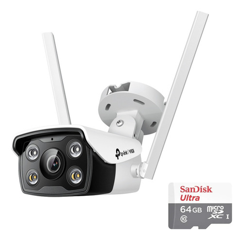 Cámara Wifi Exterior Bullet 4mp, Tp-link Vigi C340-w + 64gb