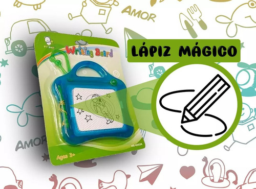 Imagen 3 de 10 de Juguete Pizarra Infantil Magica Magnetica Lapiz Rectangular
