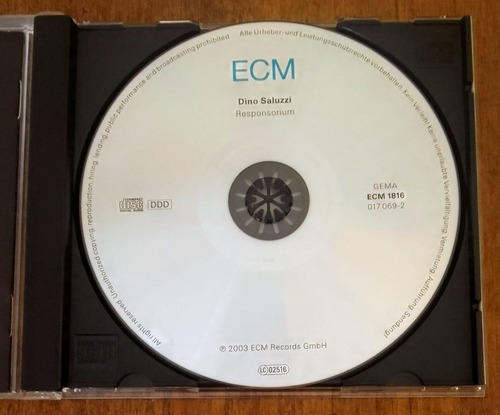 Dino Saluzzi - Responsorium / Alemán / Ecm / Cd Estándar