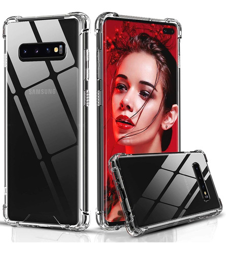 Leyi Funda Samsung Galaxy S10 Plus,transparente Shockproof C