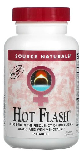 Source Naturals Hot Flash Soporte A Menopausia 90 Tabs Sabor Sin Sabor