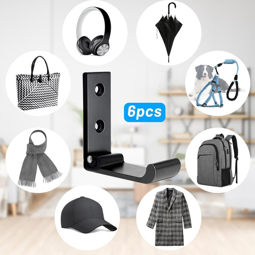 6pcs Ganchos Plegables Para Colgar Abrigos, Gancho Plegable
