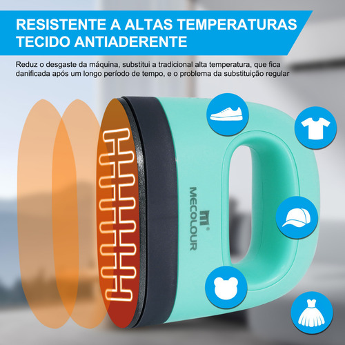 Prensa Térmica Mini De Ferro De Passar Heat Press: Personalize Suas Roupas Com A Tendência Diy Perfeito Para Artesanato E Presentes Criativos Mecolour Azul-turquesa 127v