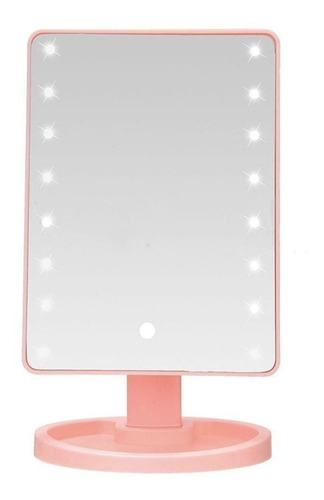 Espejo Luz Led 22 Cm Maquillaje Rotación 360º Táctil 