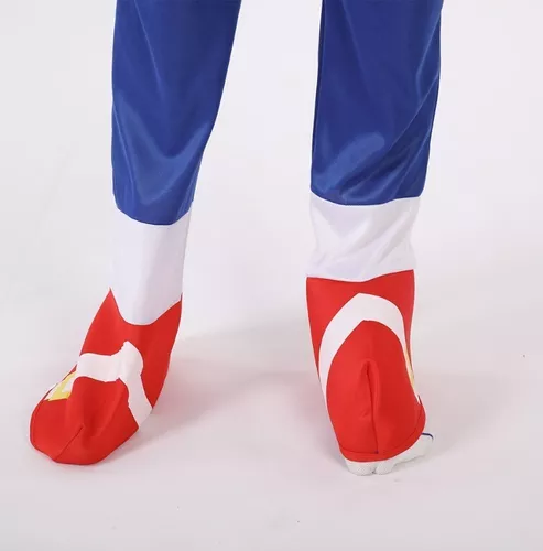 Fantasia Sonic Infantil Completa (macacão, gorro, luvas e pantufas) (P)
