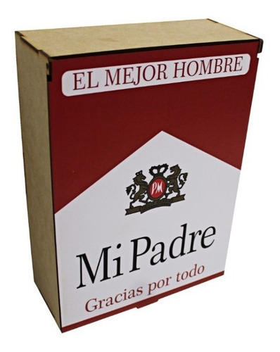 5 Cajas Regalo Sorpresa De Madera Mdf Para El Dia Del Papá