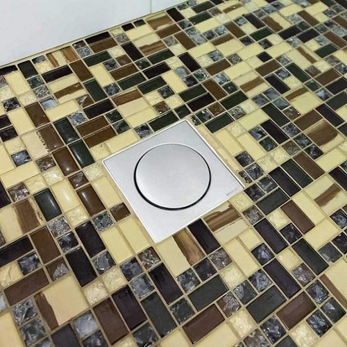 Ralo Click Inteligente Embutir Inox 15x15cm Espelhado Bela M