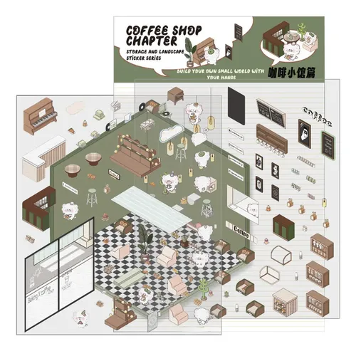 HTTDSLF Pegatinas 3D, Juegos de Pegatinas para Casa 3D DIY, DIY Scene Stickers, House Stickers, Perfecto para Adultos y Niños: Alivia el Estrés y Entretiene, incluye Pinzas