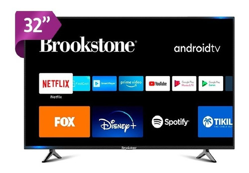 Led Brookstone 32'' Hd Android Smart/ Bluetooth /control Voz