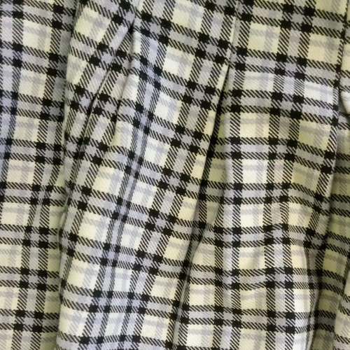 Falda De Pliegues Bershka Lila De Cuadros Mujer M (Usado)