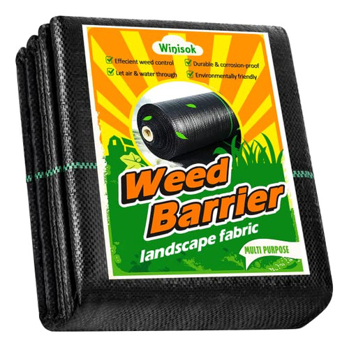 Weed Barrier Landscape Fabric Heavy Duty, 3ft X 100ft T...