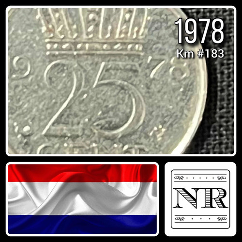 Holanda - 25 Cents - Año 1978 - Km #183 - Juliana