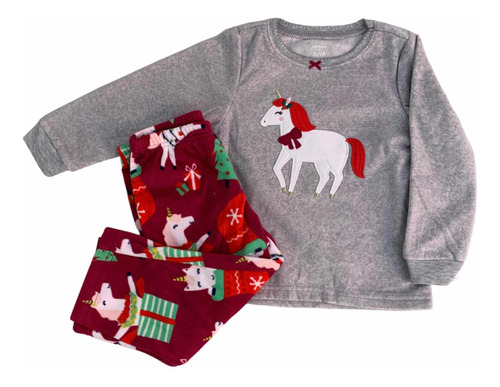 Pijama 2 Piezas Para Navidad Niña Marca Carters Original