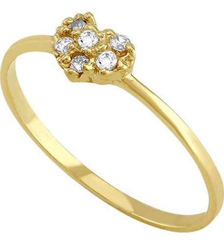 Anillo Mini Corazón Delgado En Oro De 10 K + Obsequio