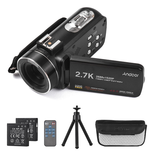 Videocámara Andoer, 7k, 48 Mp, Zoom 16x, 0 Ips Touch, Antivi