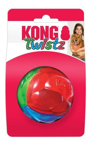 Imagen 1 de 7 de Kong Twistz Ball Juguete Pelota Perros Medium-