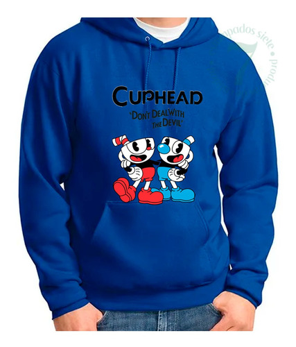 Poleron Canguro Hombre Mujer Y Niño Hermanos Cuphead Tazas 