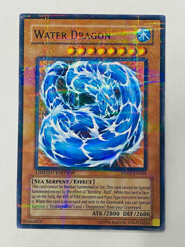 Water Dragon. Carta Promocional Mattel Action. Yugioh!