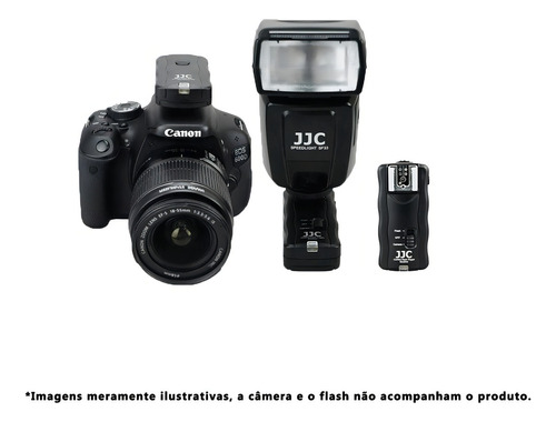 Radio Flash 2 Receptores Canon Nikon Pentax Fuji 16 Canais Cor Preto