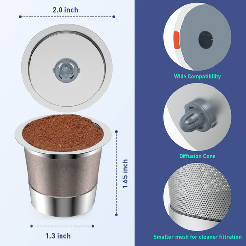 Reusable K Cups For Keurig 1.0 & 2.0 Single Serve Coffee Mak