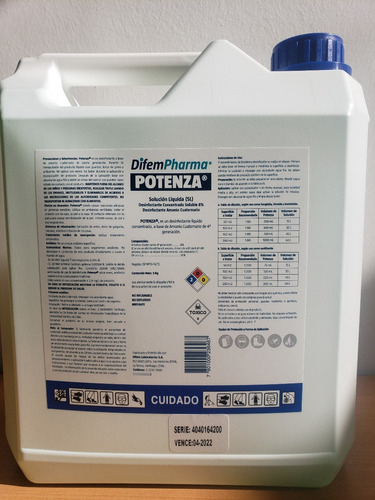 Desinfectante Potenza (amonio Cuaternario) 5 L