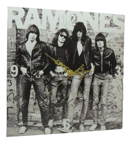 Relojes C/tapa De Discos De Los Ramones 25x25 Reloj De Pared